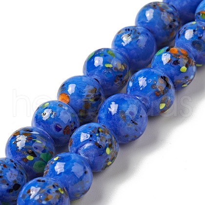 Handmade Lampwork Beads Strand LAMP-C008-02J-1