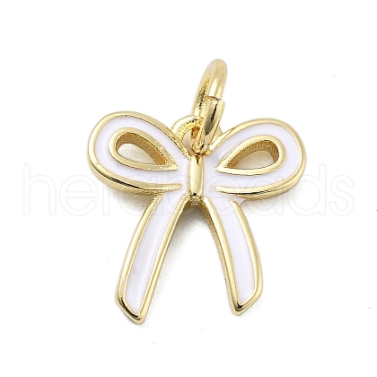 Brass Enamel Charms KK-H206-15G-02-1