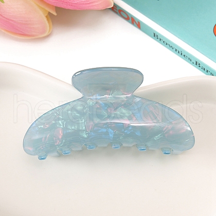 Flower Pattern Acrylic Claw Hair Clips PW-WGA6641-01-1