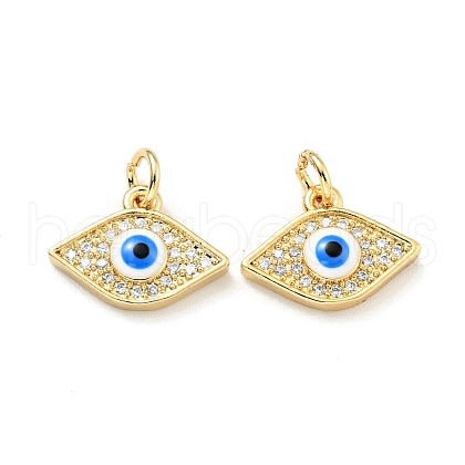 Eco-friendly Brass Micro Pave Clear Cubic Zirconia Pendants KK-D080-38G-1