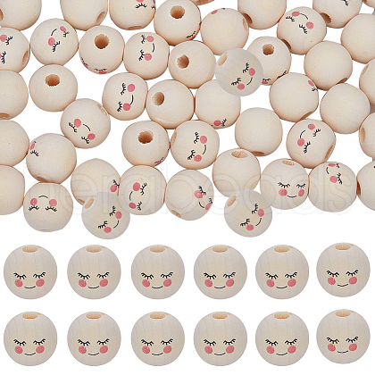 Gorgecraft 100Pcs Maple Wood European Beads WOOD-GF0001-97-1