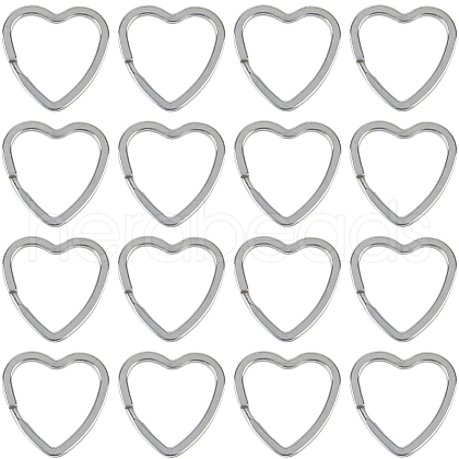 SUNNYCLUE 20Pcs 304 Stainless Steel Split Key Rings STAS-SC0009-03-1