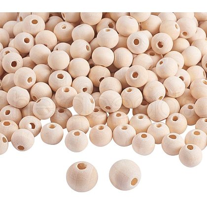 Unfinished Wood Beads WOOD-PH0008-19-1