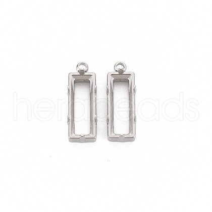 Non-Tarnish 304 Stainless Steel Pendant Cabochon Settings STAS-N097-174P-1