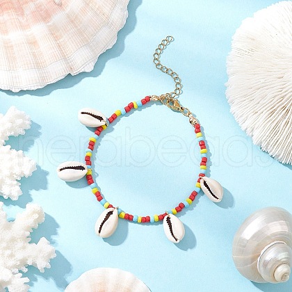Glass Seed Beaded Bracelets BJEW-TA00628-1