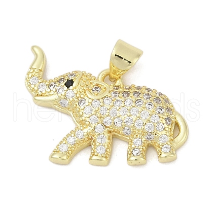 Brass Micro Pave Cubic Zirconia Pendants KK-D317-130G-1