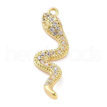 Brass Micro Pave Cubic Zirconia Pendants KK-A240-09G-1