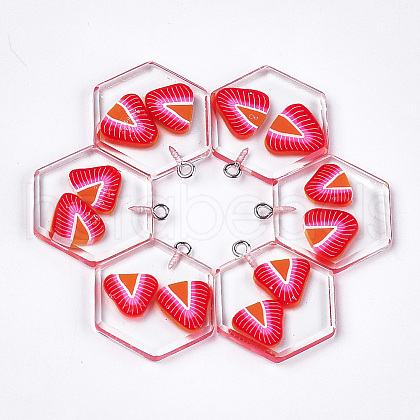 Resin Pendants X-CRES-S359-05B-1