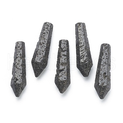 Natural Lava Rock Pointed Beads G-E490-C35-1