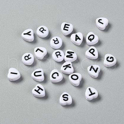 Acrylic Letter Beads MACR-MSMC001-54-1
