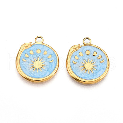304 Stainless Steel Pendants STAS-N108-23A-G-1