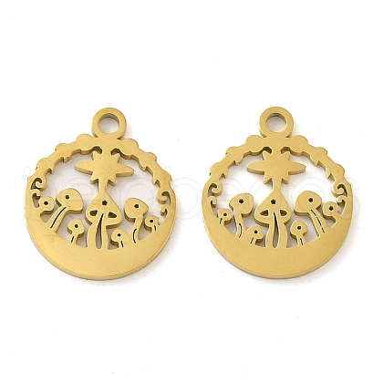 Ion Plating(IP) 304 Stainless Steel Charms STAS-J042-07G-1