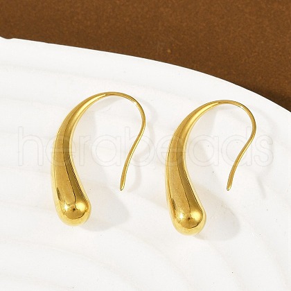 304 Stainless Steel Teardrop Dangle Earrings EJEW-S272-06G-1