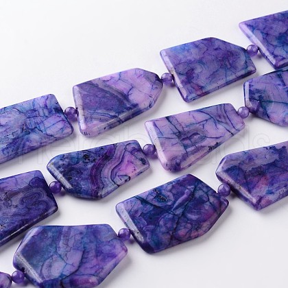 Natural Crazy Lace Agate Nuggets Bead Strands G-L347-12-1
