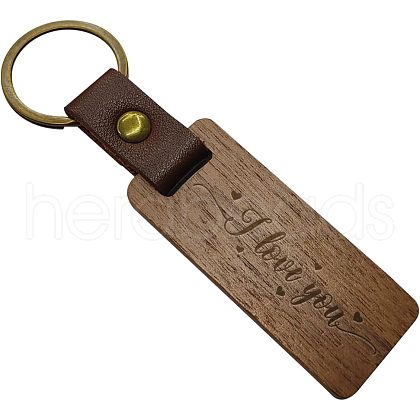 Walnut Wood Keychain KEYC-WH0044-003-1