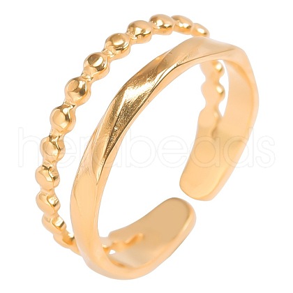 Stainless Steel Open Cuff Ring for Women Men VB8362-2-1