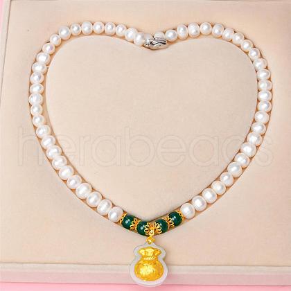 Mother's Day Jewellery Natural Freshwater Pearl Beaded Necklaces for Women WGE4EAE-22-1