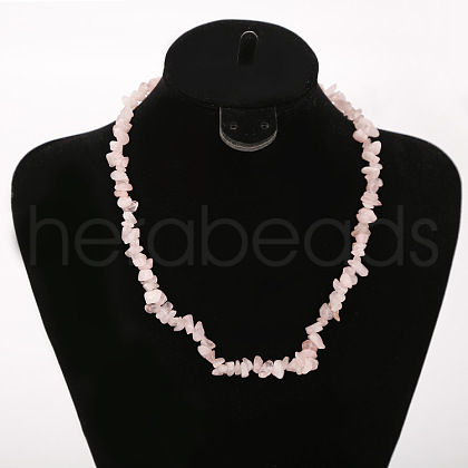 Natural Rose Quartz Beads Necklace FS-WG9F5E2-10-1