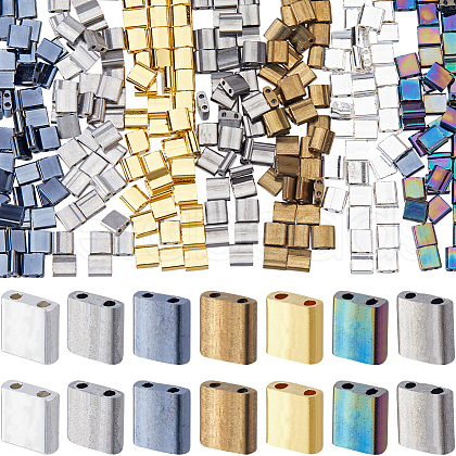 CREATCABIN 280Pcs 7 Colors Glass Seed Beads SEED-CN0001-32-1