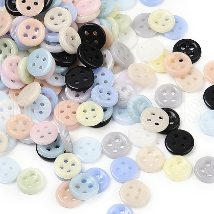 4-Hole Glass Buttons PORC-R010-01C-1