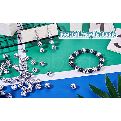  100Pcs Craft Style Acrylic Beads MACR-TA0001-35-1