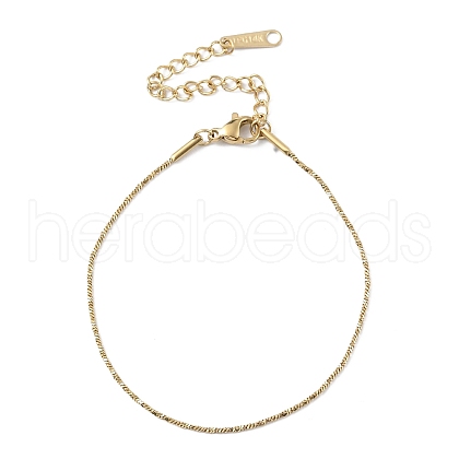 Ion Plating(IP) 304 Stainless Steel Snake Chain Bracelets for Men Women BJEW-M293-05G-1