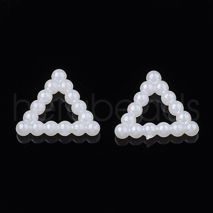 ABS Plastic Imitation Pearl Linking Rings OACR-S020-06-1