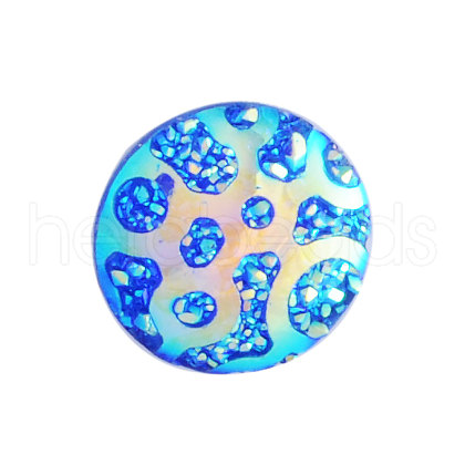 Druzy Resin Cabochons CRES-Q191-HA025-1-1