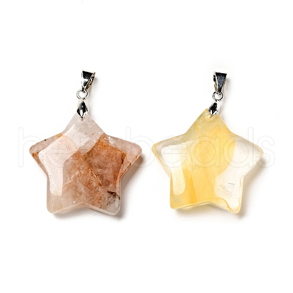Natural Mixed Gemstone Pendants G-I319-04P-C-1