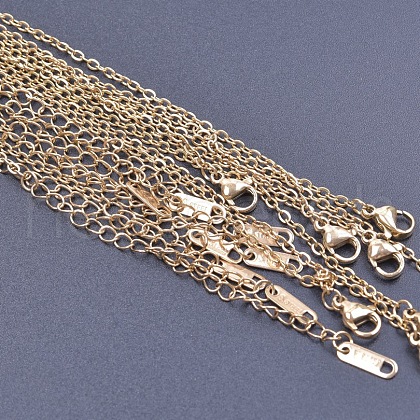 Stainless Steel Cable Chain Necklaces for DIY Jewelry Making Accessories EH9991-6-1