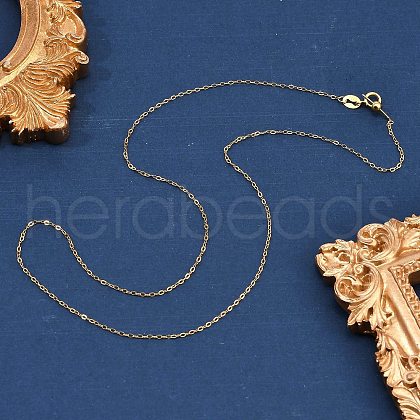 925 Sterling Silver Cable Chain Adjustable Slider Necklaces for Women NJEW-U030-01G-01-1
