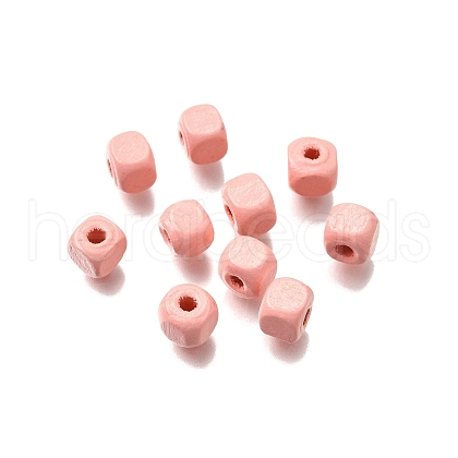 Spray Painted Wooden Beads WOOD-P021-01A-25-1