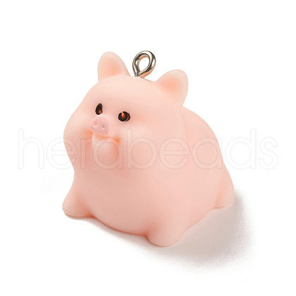 Opaque Resin Pendants RESI-K023-03A-1