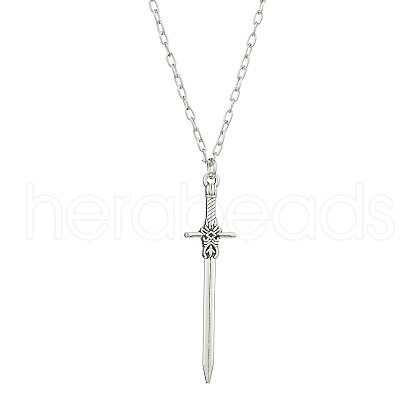 Gothic 304 Stainless Steel Cable Chain Necklaces NJEW-JN04983-01-1