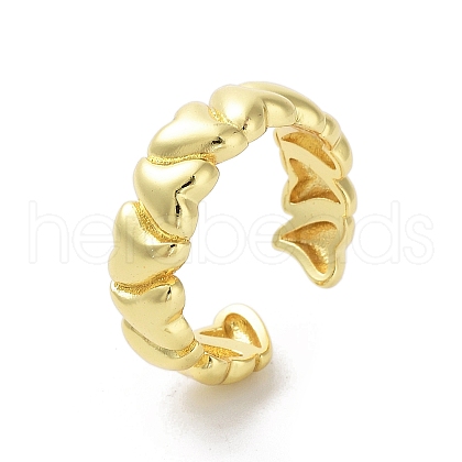 Brass Open Cuff Rings for Women RJEW-A035-08G-1