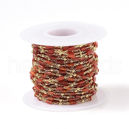 Natural Agate Handmade Beaded Chains CHC-K008-C02-1