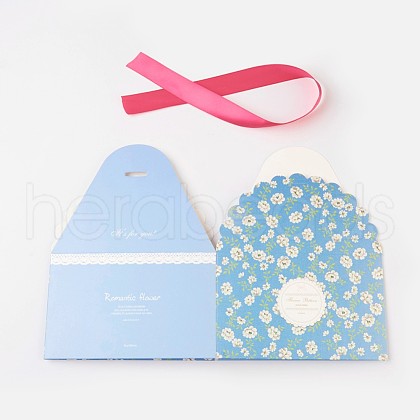 Small Floral Christmas Gift Box CON-WH0034-C02-1