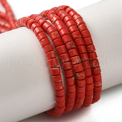 Dyed Synthetic Imperial Jasper Beads Strands G-K368-A04-02-1