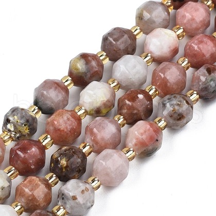 Natural Plum Blossom Jasper Beads Strands G-N326-100-04-1