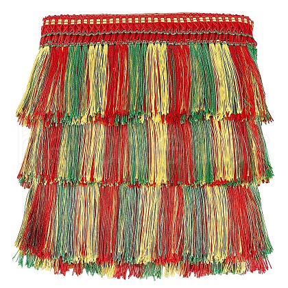3 Tone Polyester Tassel Fringe Trimming OCOR-WH0077-62-1