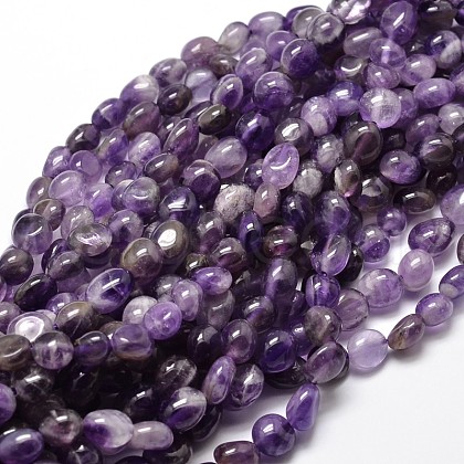 Natural Amethyst Nuggets Beads Strands X-G-J335-08-1