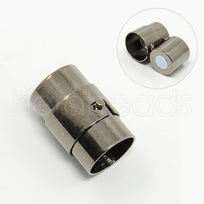 Brass Locking Tube Magnetic Clasps KK-Q090-B-1