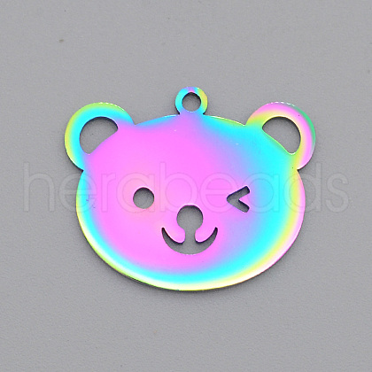 Ion Plating(IP) 201 Stainless Steel Pendants STAS-S105-LA488-1