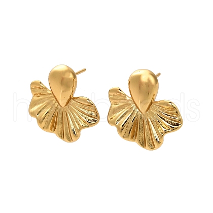 304 Stainless Steel Stud Earrings EJEW-P316-01G-1