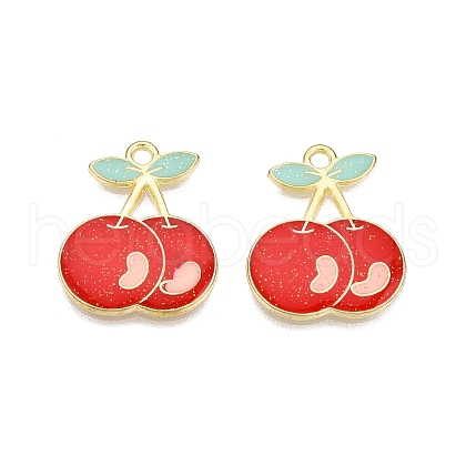 Light Gold Plated Alloy Enamel Pendants PALLOY-N176-25A-RS-1