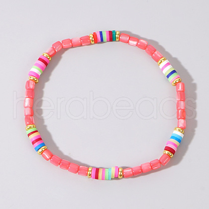 Cracked Natural Shell Beaded Bracelets for Women PD2665-5-1