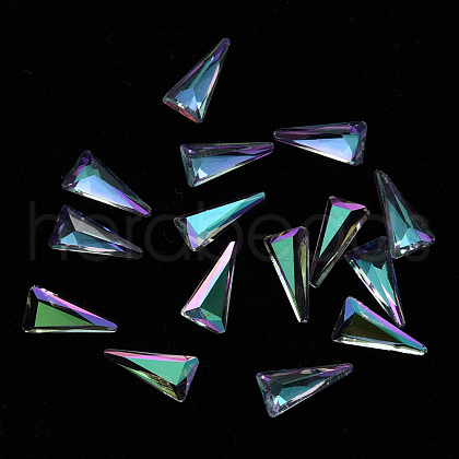 Triangle Transparent Glass Cabochons MRMJ-T009-161-1