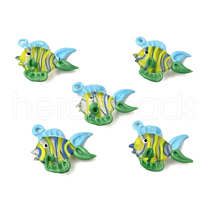 Handmade Lampwork Pendants LAMP-S079-04B-1