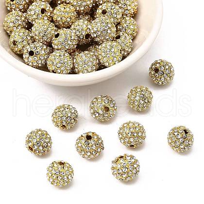 Alloy Rhinestone Beads RB-A034-10mm-A01G-1