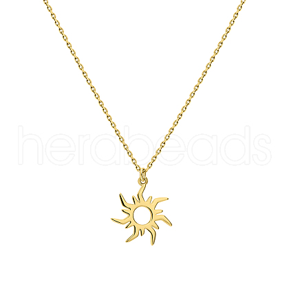 S925 Sterling Silver Sunflower Stud Earrings & Pendant Necklace Jewelry Set for Women BH7572-2-1